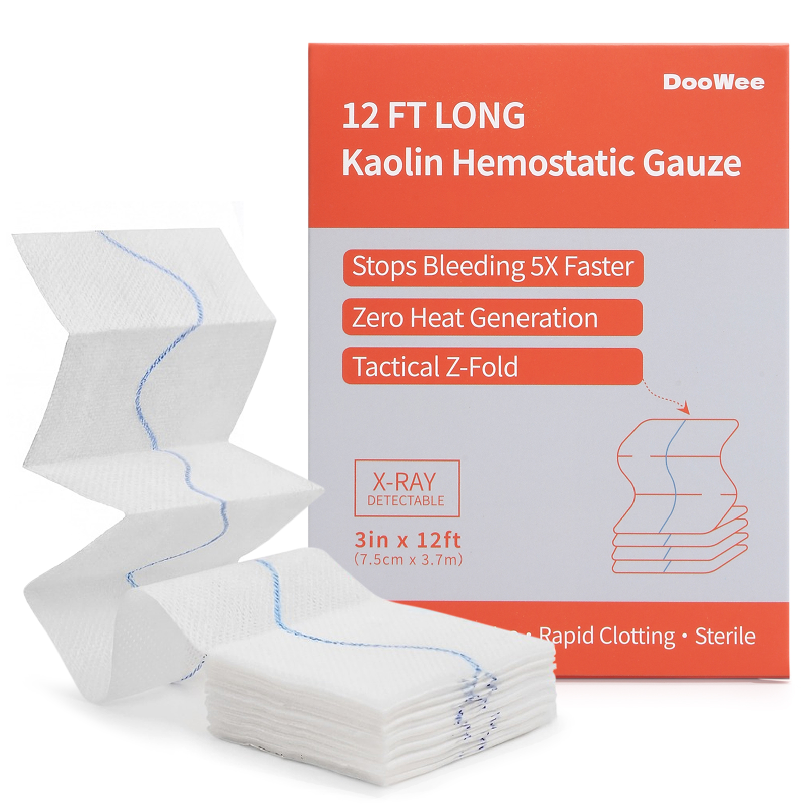 DooWee Kaolin Hemostatic Gauze